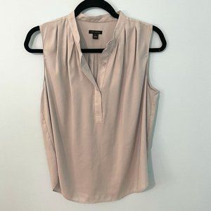 Ann Taylor Light Gray Sleeveless Blouse